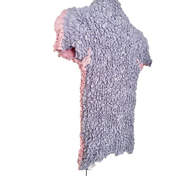 KkCo Split Popcorn Polo Shirt New Size XS Baby Tee Y2K - Picture 5 of 9